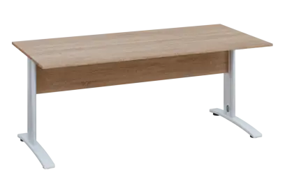 EPK 18 - 18 stůl kancelářský, kovová podnož bílá, deska 18 mm, široký 1800 mm, dub bardolino